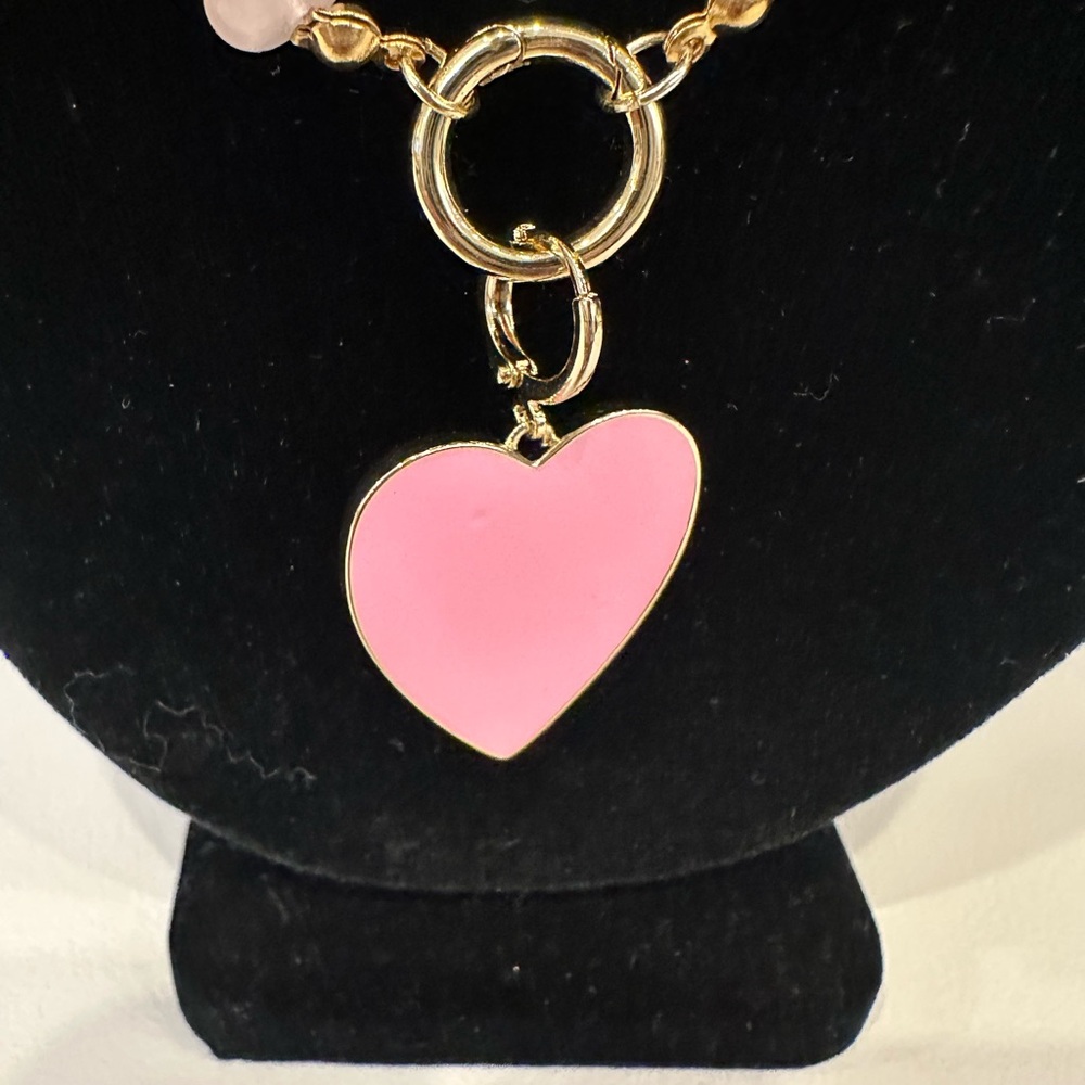Gemstone Necklace Heart Charm - Picture 2 of 6